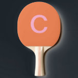 Orange Pink Monogram Initial Modern Custom Colour  Ping Pong Paddle<br><div class="desc">Designed with custom monogram initial text template in pink orange colours! You can change the colours and initials as you want! Makes a great gift or party favour for birthdays,  weddings,  bridal showers,  bachelorette party and more!</div>