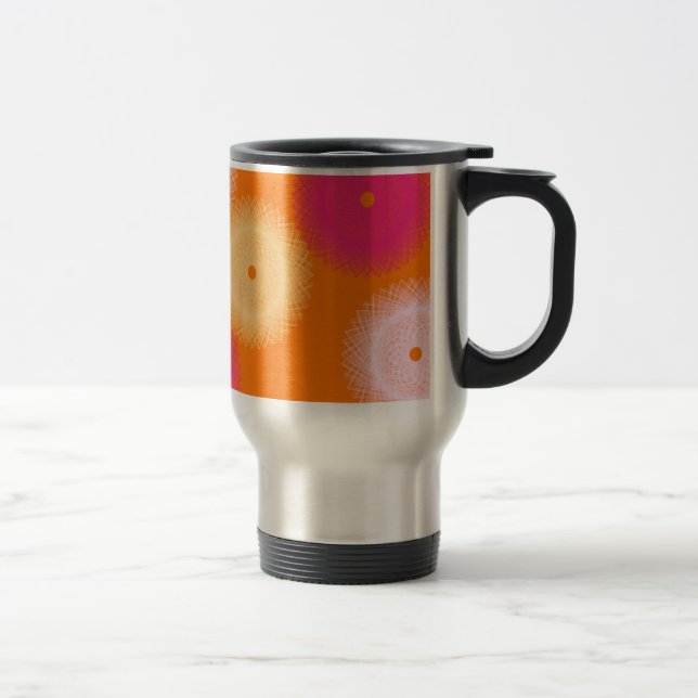 orange & pink pop colour travel mug (Right)