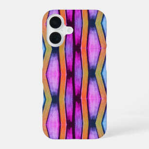 Orange, pink, purple and blue Chevron iPhone 16 Case