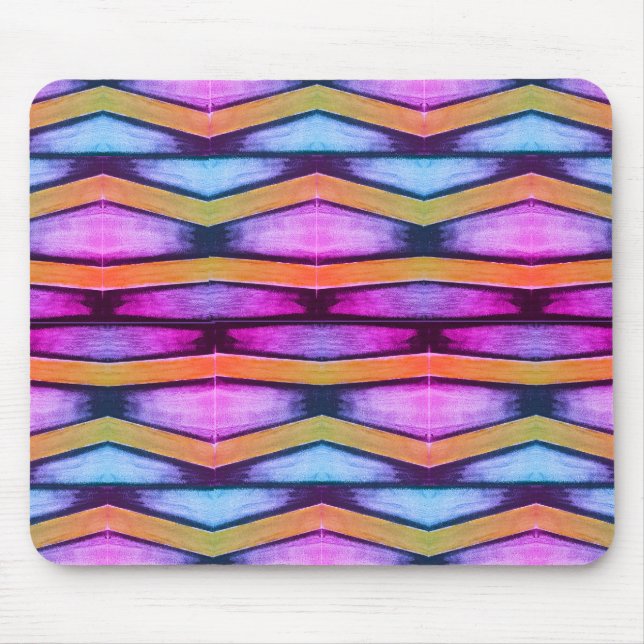 Orange, pink, purple and blue Chevron  Mouse Pad (Front)