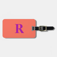 Orange Pink Purple Colourful Monogram Initial Gift