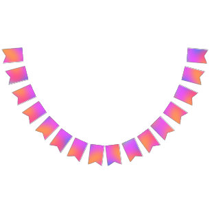 Orange, Pink, Purple Party Bunting Flags