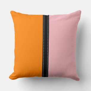 Orange & Pink Solid Colour Background Cushion