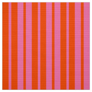 Orange Pink Stylish Stripes Pattern Design  Fabric