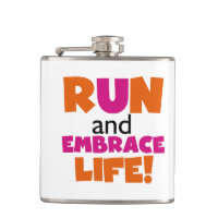 Orange Pink Text Fitness Running Runner Marathon