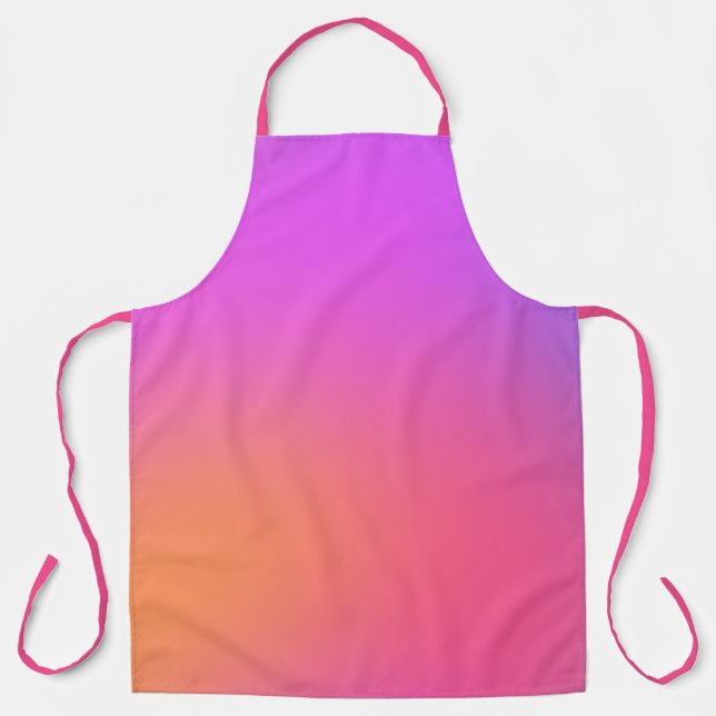 Orange Pink Tropical Gradient Apron (Front)