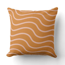 Orange & Pink Wavy Abstract Design 