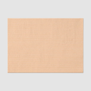 Orange Pinstripes Stripes Tissue Paper