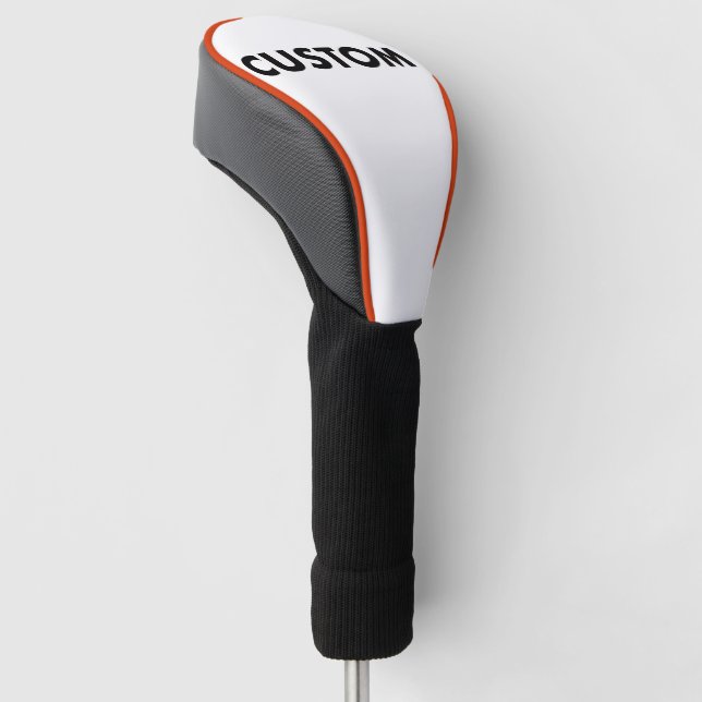 ORANGE Piping Custom Golf Driver Headcover Blank (Angled)