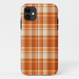 Orange plaid iPhone 11 case