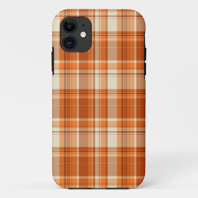 Orange plaid Case-Mate iPhone case (Back)
