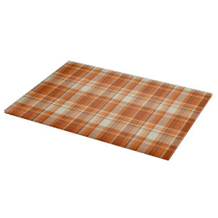 Orange plaid cutting board