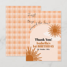 Orange Plaid First Trip Around The Sun Birthday