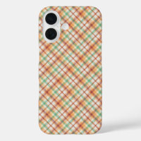 Orange Plaid iPhone Case