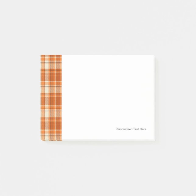 Orange plaid post-it notes (Front)