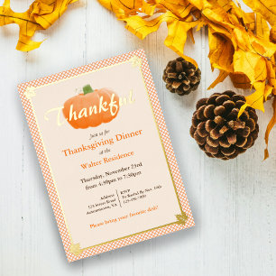 Orange Plaid Thanksgiving & Friendsgiving