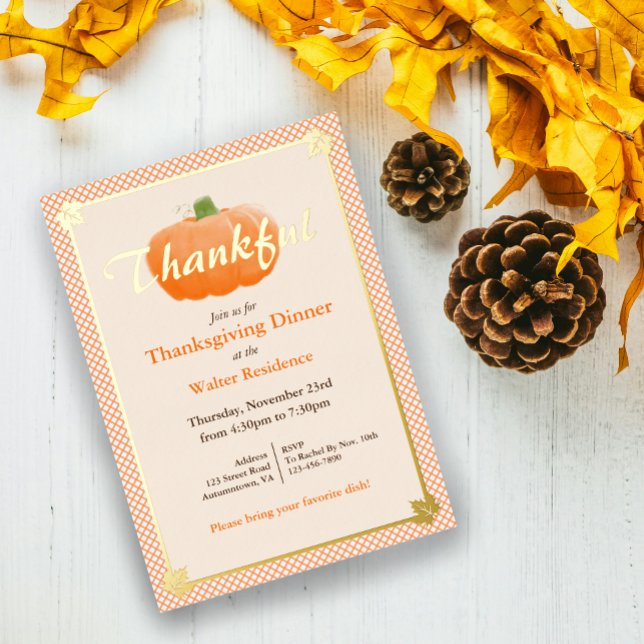 Orange Plaid Thanksgiving & Friendsgiving (Creator Uploaded)