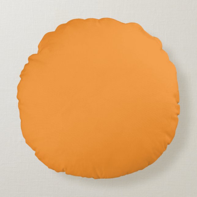 orange   plain solid colour pillow (Front)