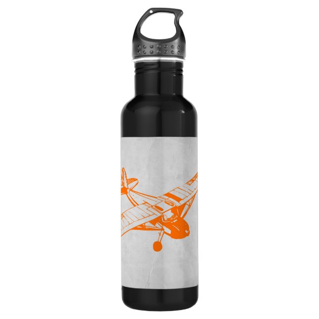 Orange Plane 710 Ml Water Bottle (Front)
