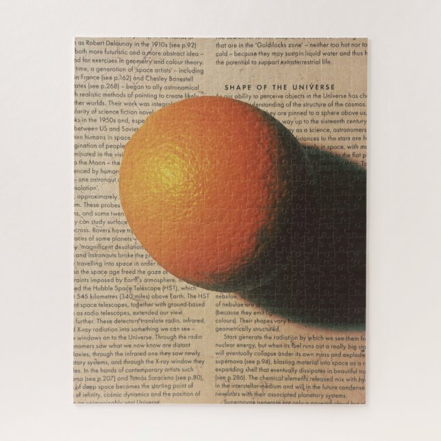 Orange Planet - Shape of the Universe Jigsaw Puzzle (Vertical)