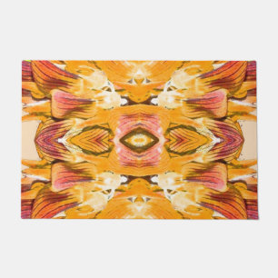 ORANGE PLANT - Digital Fractal Art - Doormat