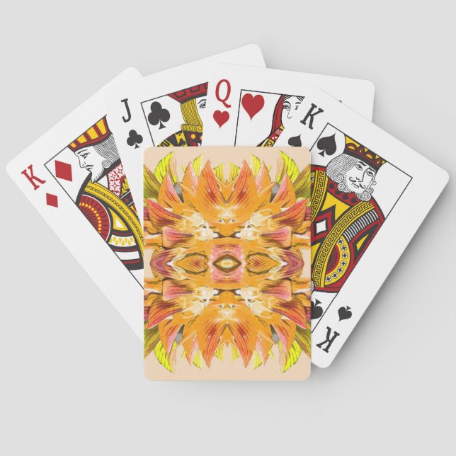 ORANGE PLANT - Digital Fractal Art - Playing Cards (Back)