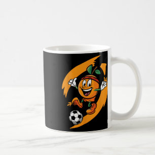 Orange Playing Soccer Coffee Mug