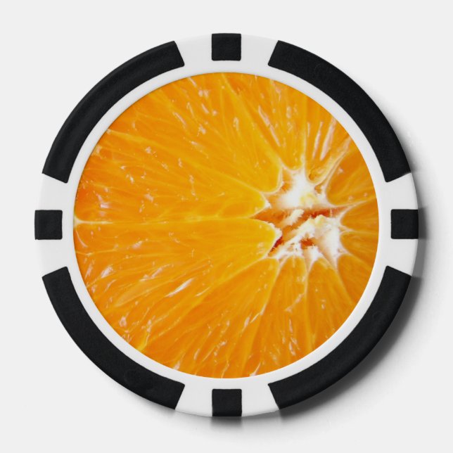 Orange Poker Chips (Front)
