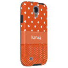 Orange Polka Dot Samsung Galaxy S4 Case