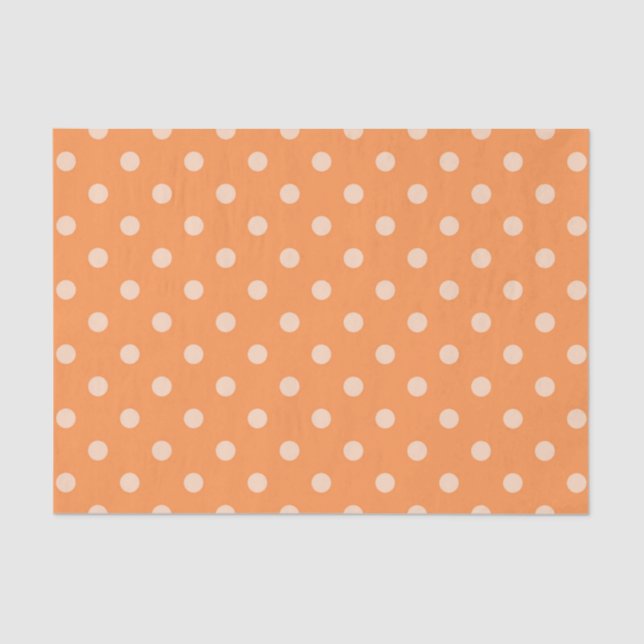 Orange Polka Dot Tissue Paper (Front)