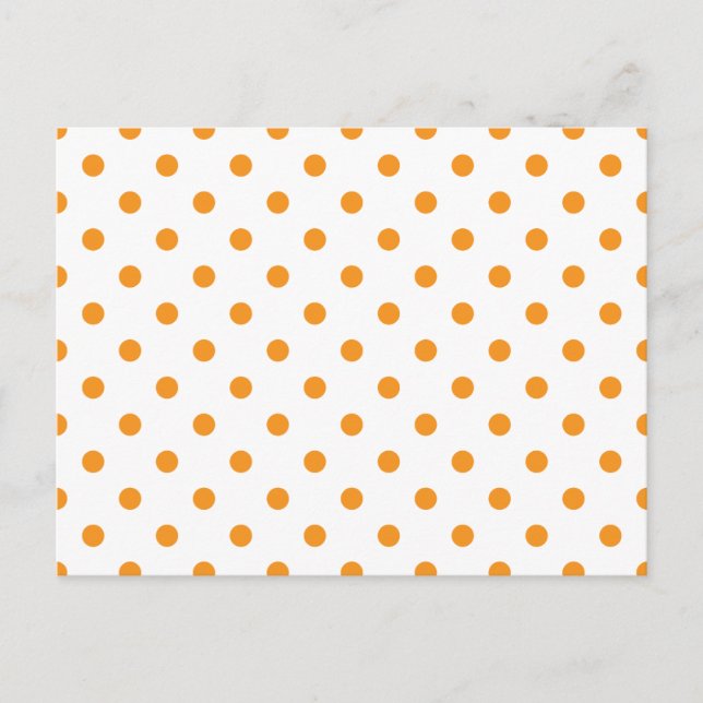 Orange Polka Dots Postcard (Front)