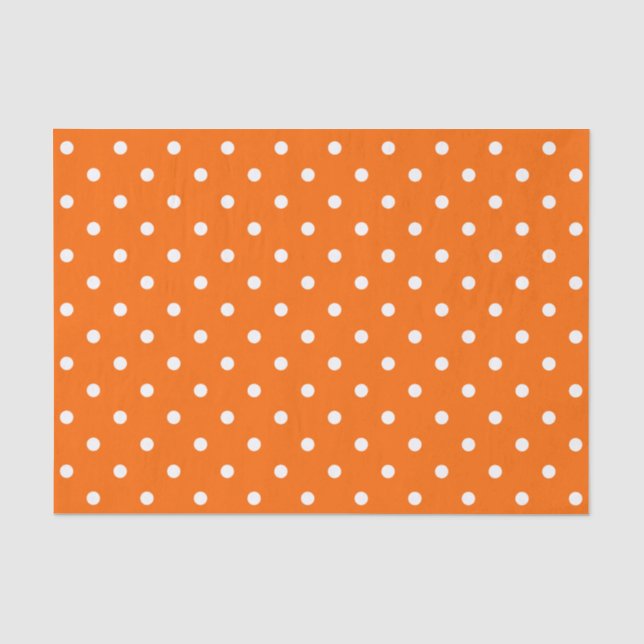Orange Polka Dots Tissue Paper (Front)
