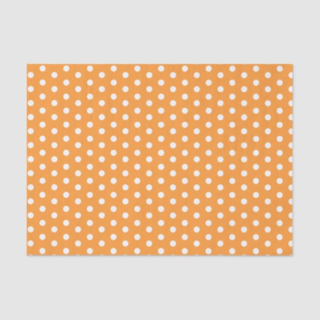 Orange Polka Dots Tissue Paper (Front)