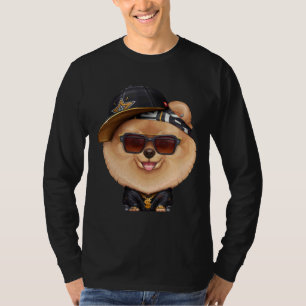 Orange Pomeranian Hip Hop Super Star T-Shirt