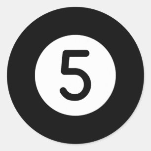 Orange Pool Ll Number Five Billiards Snooker Billa Classic Round Sticker