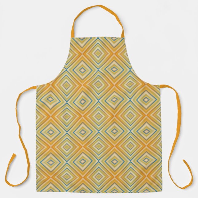 Orange Pop Alternative Diamond Pattern Apron (Front)