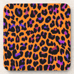 Orange Pop Leopard Coaster