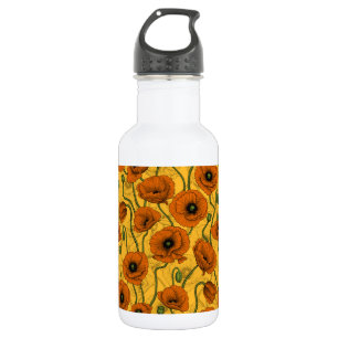 Orange Poppies 532 Ml Water Bottle