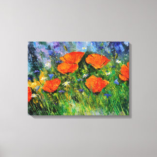 Orange poppies 79 canvas print