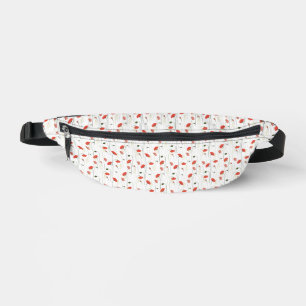 Orange Poppies On White Fanny Pack