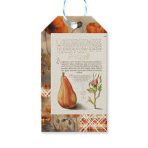 Orange Poppies, Pear, Plaid, Fall Harvest Collage