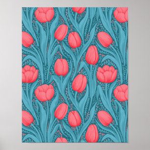 Orange Poppies Poster