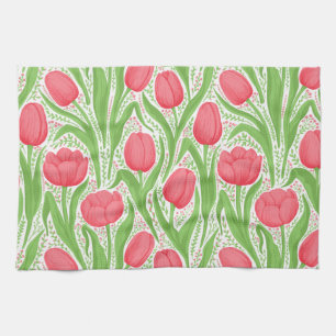 Orange Poppies Tea Towel