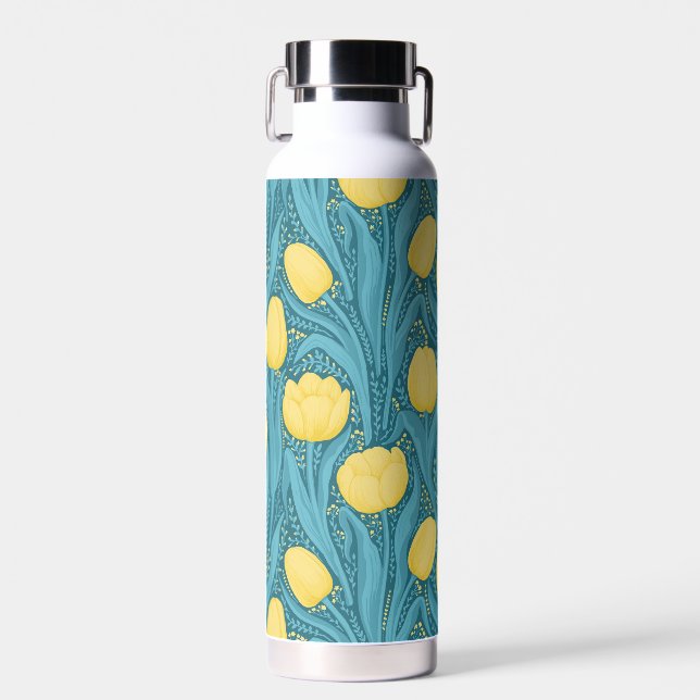 Orange Poppies Water Bottle (Front)