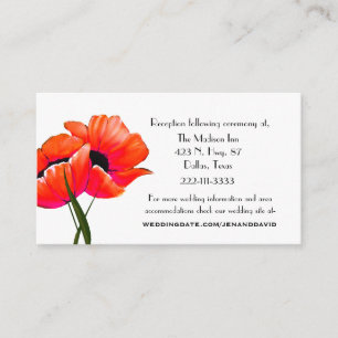 Orange Poppies Wedding enclosure cards