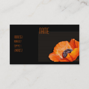Orange Poppy Business Card