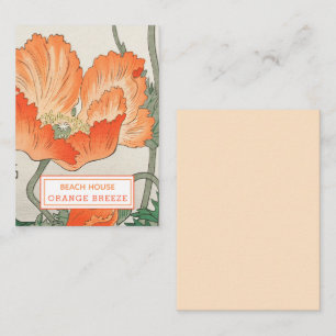 Orange Poppy - Vacation Rental Guest Information  Card
