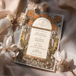 Orange Poppy Wedding Invitations Art Nouveau Mucha<br><div class="desc">Art Nouveau Vintage wedding invitations by Alphonse Mucha in a floral, romantic, and whimsical design. Victorian flourishes complement classic art deco fonts. Please enter your custom information, and you're done. If you wish to change the design further, simply click the blue "Customise It" button. Thank you so much for considering...</div>