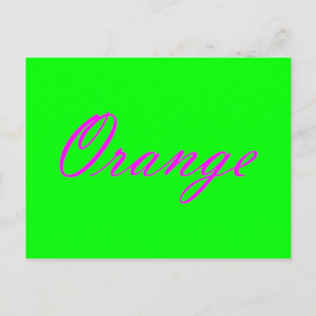 Orange Postcard (Front)