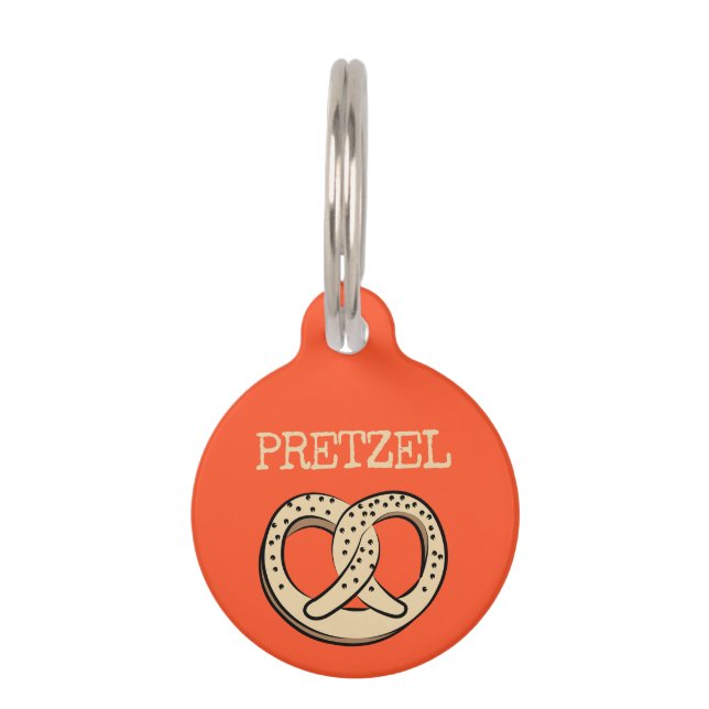 Orange Pretzel Pet Pet Tag (Front)